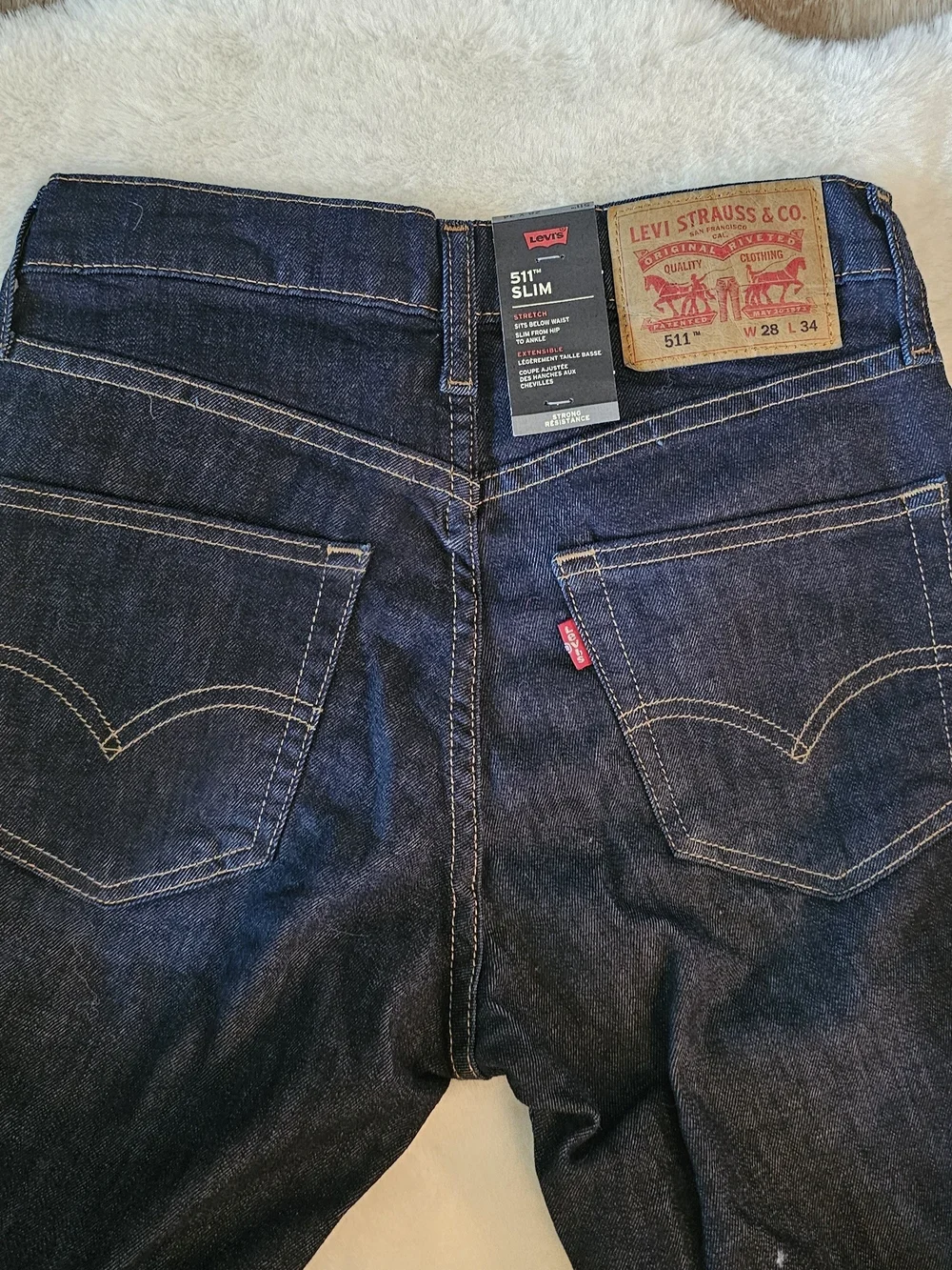 Levi's Dark Indigo Slim Straight Jeans